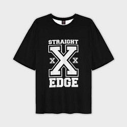 Мужская футболка оверсайз Straight edge SXE