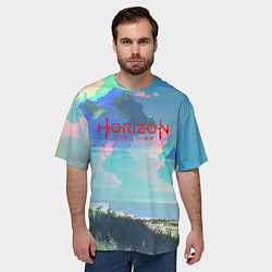 Футболка оверсайз мужская Horizon: Zero Dawn game steel, цвет: 3D-принт — фото 2