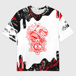 Мужская футболка оверсайз Берсерк - черная маска