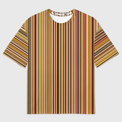 Футболка оверсайз мужская Полосатость, цвет: 3D-принт