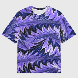 Футболка оверсайз мужская Абстрактные перья - жидкость, цвет: 3D-принт