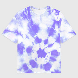 Футболка оверсайз мужская Фиолетовый арт тай дай, цвет: 3D-принт