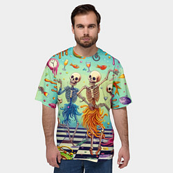 Футболка оверсайз мужская Бал сатаны - сюрреализм, цвет: 3D-принт — фото 2