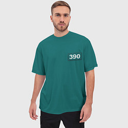 Футболка оверсайз мужская Игрок 390 - Игра в кальмара, цвет: 3D-принт — фото 2