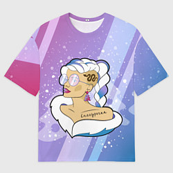 Футболка оверсайз мужская Снегурочка с тату, цвет: 3D-принт