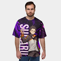 Футболка оверсайз мужская Субару Re:Zero, цвет: 3D-принт — фото 2