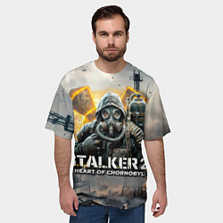 Футболка оверсайз мужская S t a l k e r Heart of Chornobyl, цвет: 3D-принт — фото 2