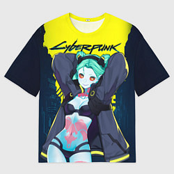 Футболка оверсайз мужская Киберпанк - Ребекка, цвет: 3D-принт