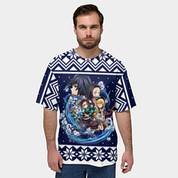 Футболка оверсайз мужская Demon slayer sweater, цвет: 3D-принт — фото 2