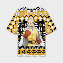 Футболка оверсайз мужская One-Punch Man sweater, цвет: 3D-принт