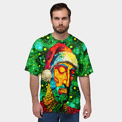 Футболка оверсайз мужская Ded Moroz: pop-art-brut-nouveau pointillism, цвет: 3D-принт — фото 2