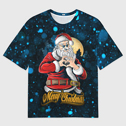 Футболка оверсайз мужская Романтичный санта, цвет: 3D-принт