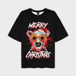 Мужская футболка оверсайз Merry Christmas Terrifier