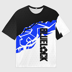 Футболка оверсайз мужская Блюлок - абстракция синяя, цвет: 3D-принт