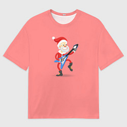 Мужская футболка оверсайз Санта отжигает