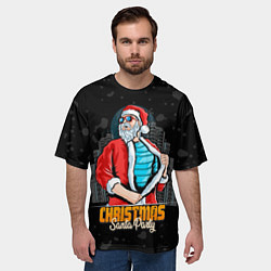 Футболка оверсайз мужская Санта клаус пати, цвет: 3D-принт — фото 2