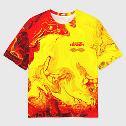 Футболка оверсайз мужская Arctic Monkeys - ядовитые подтеки, цвет: 3D-принт