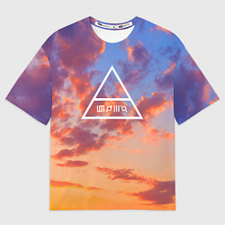 Футболка оверсайз мужская 30 Seconds to Mars - музыкальная группа, цвет: 3D-принт