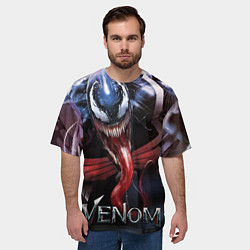 Футболка оверсайз мужская Веном симбиот пришелец, цвет: 3D-принт — фото 2