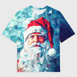 Футболка оверсайз мужская Дед Мороз хрустальный, цвет: 3D-принт