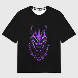 Футболка оверсайз мужская Black Panther head, цвет: 3D-принт