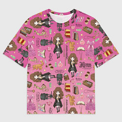 Футболка оверсайз мужская Паттерн с Гермионой из Гарри Поттер, цвет: 3D-принт