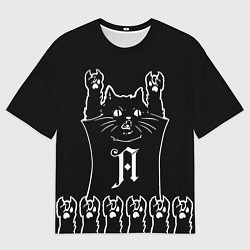Футболка оверсайз мужская Architects - кот рок, цвет: 3D-принт
