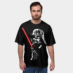 Футболка оверсайз мужская Дарт Вейдер зажигалка, цвет: 3D-принт — фото 2