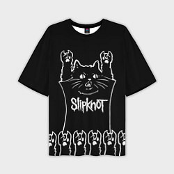 Мужская футболка оверсайз Slipknot: cat rock