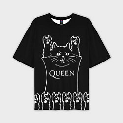 Футболка оверсайз мужская Queen: cat rock, цвет: 3D-принт