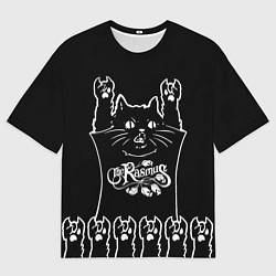 Мужская футболка оверсайз The Rasmus: cat rock
