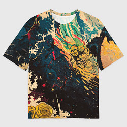 Футболка оверсайз мужская Абстракция ктулху - нейросеть, цвет: 3D-принт