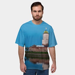 Футболка оверсайз мужская Выборгский замок, цвет: 3D-принт — фото 2
