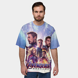 Футболка оверсайз мужская Мстители пережившие щелчок Таноса, цвет: 3D-принт — фото 2