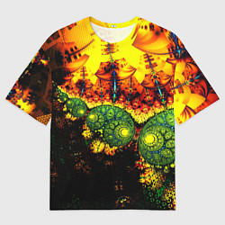 Футболка оверсайз мужская Абстракция осколки, цвет: 3D-принт