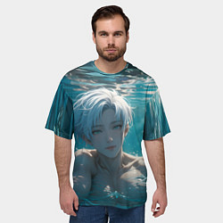 Футболка оверсайз мужская Парень в бассеине, цвет: 3D-принт — фото 2