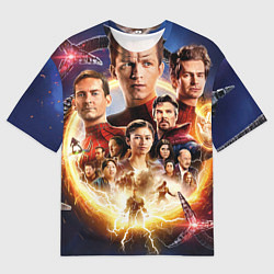 Мужская футболка оверсайз Персонажи Человек паук нет пути домой