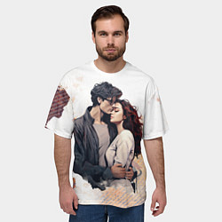 Футболка оверсайз мужская Семейная пара, цвет: 3D-принт — фото 2