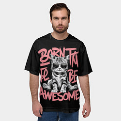 Футболка оверсайз мужская Логокот, цвет: 3D-принт — фото 2