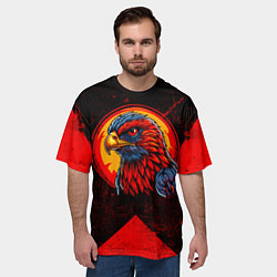 Футболка оверсайз мужская Орел Атланта Хокс, цвет: 3D-принт — фото 2