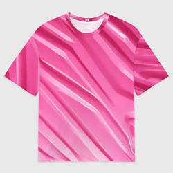 Футболка оверсайз мужская Розовый пластик, цвет: 3D-принт