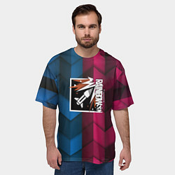 Футболка оверсайз мужская Rainbow six abstract, цвет: 3D-принт — фото 2