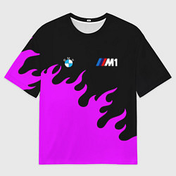 Мужская футболка оверсайз BMW flame