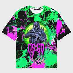 Футболка оверсайз мужская Counter Strike - neon revolution, цвет: 3D-принт