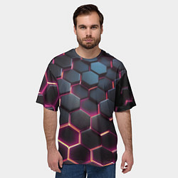 Футболка оверсайз мужская Киберсоты, цвет: 3D-принт — фото 2