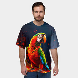 Футболка оверсайз мужская Ара в огне, цвет: 3D-принт — фото 2