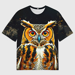 Футболка оверсайз мужская Совиная голова, цвет: 3D-принт