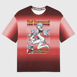 Футболка оверсайз мужская Аянами Рэй из Евангелион, цвет: 3D-принт