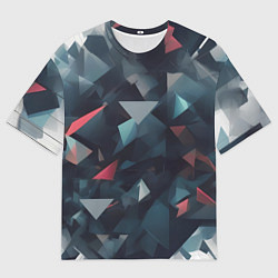 Футболка оверсайз мужская Абстрактный взрыв и осколки, цвет: 3D-принт