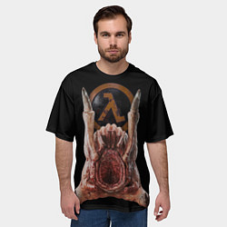 Футболка оверсайз мужская Half life - headcrab, цвет: 3D-принт — фото 2